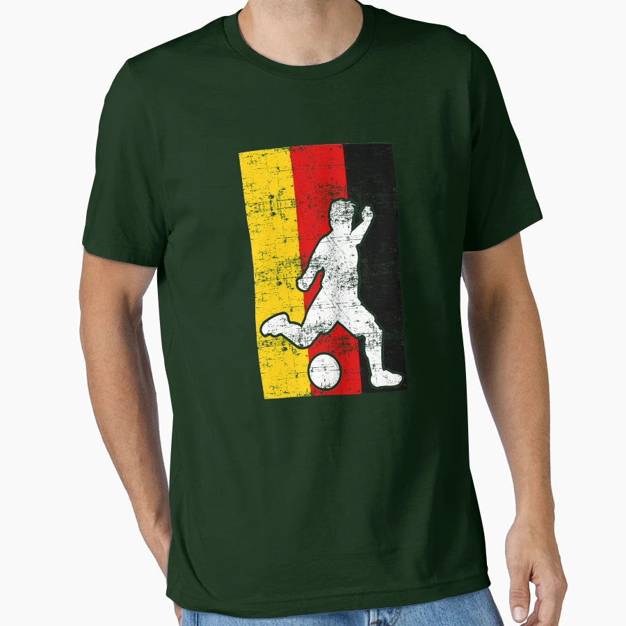 Germany Flag Soccer Player T-Shirt - Aesthetic Graphic Men Women - T-Shirt, Sweatshirt, Hoodie