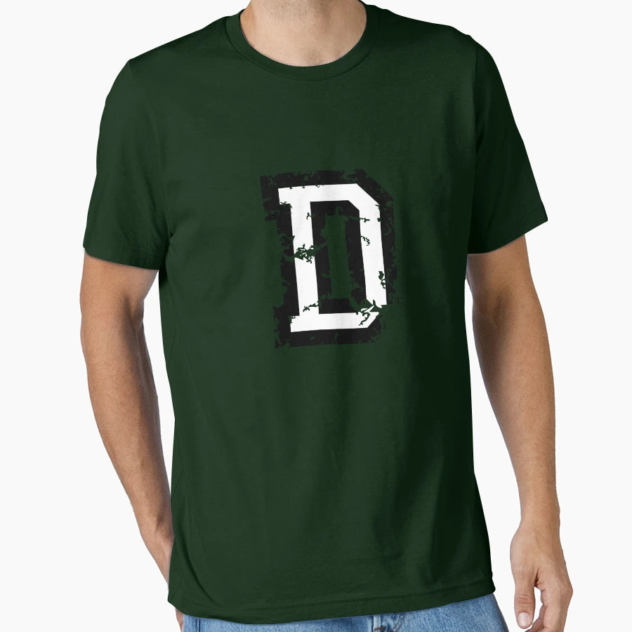 Letter D Distressed Two Color T-Shirt - Fun Novelty Design for Adults - T-Shirt, Sweatshirt, Hoodie