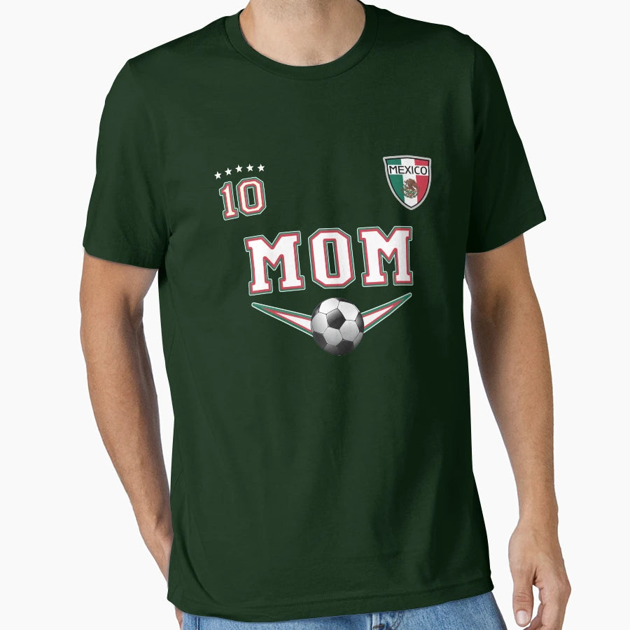 Soccer Mom Mexico Number 10 T-Shirt - Aesthetic Graphic for Adults - T-Shirt, Sweatshirt, Hoodie