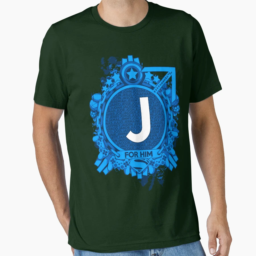 Him J T-Shirt - Minimalist Print Unisex - T-Shirt, Sweatshirt, Hoodie