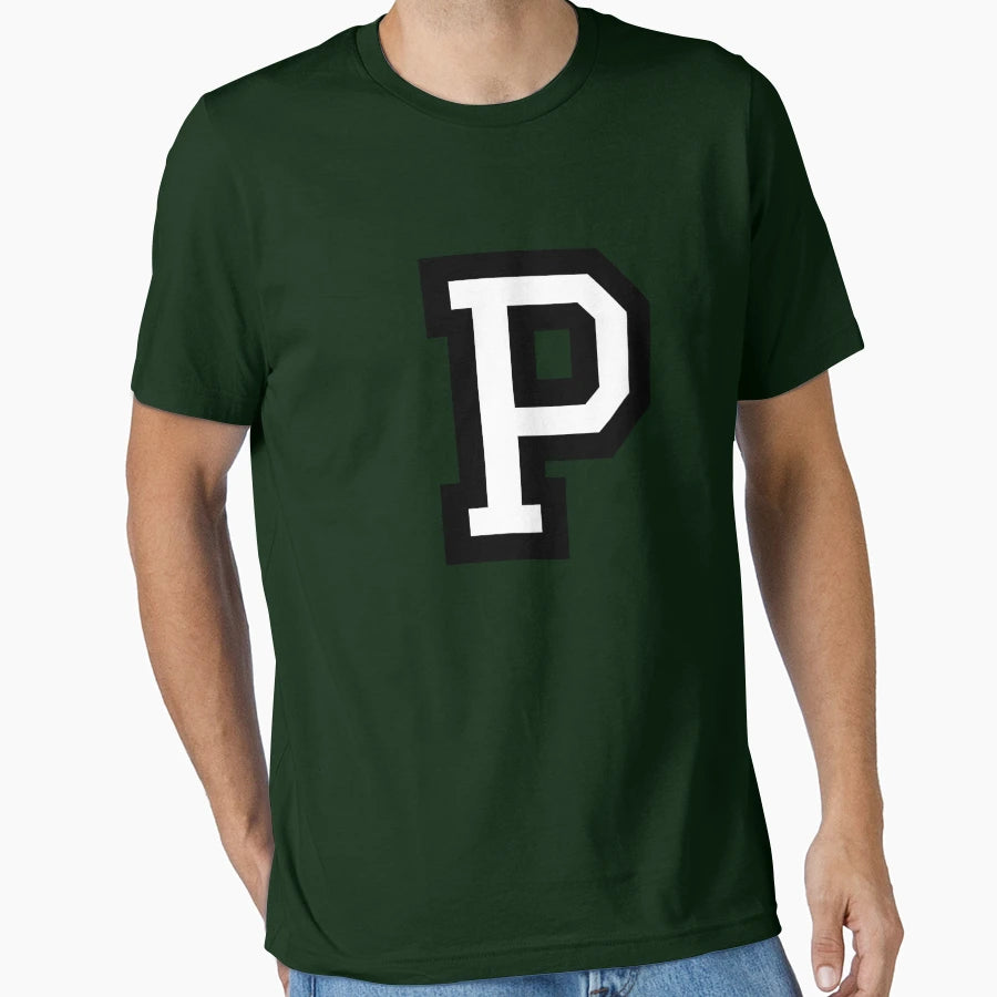 Letter P Two Color T-Shirt - Minimalist Print for Adults - T-Shirt, Sweatshirt, Hoodie