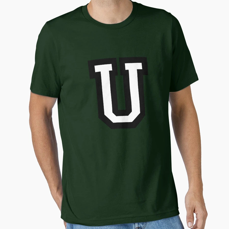 Letter U Two Color T-Shirt - Graphic Print Men Women - T-Shirt, Sweatshirt, Hoodie