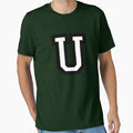Letter U Two Color T-Shirt - Graphic Print Men Women - T-Shirt, Sweatshirt, Hoodie
