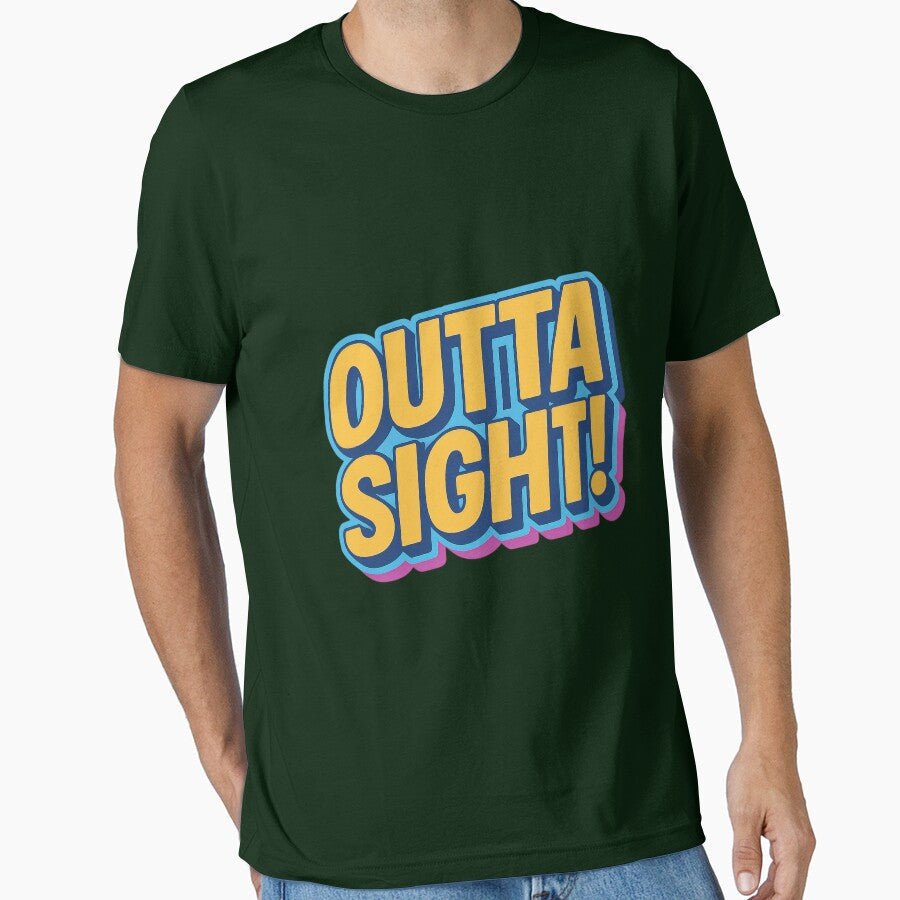 Outta Sight Neon Retro by ArtComixHaven - Adult & Kids T-Shirts, Sweatshirts & Hoodies apparel design preview 1