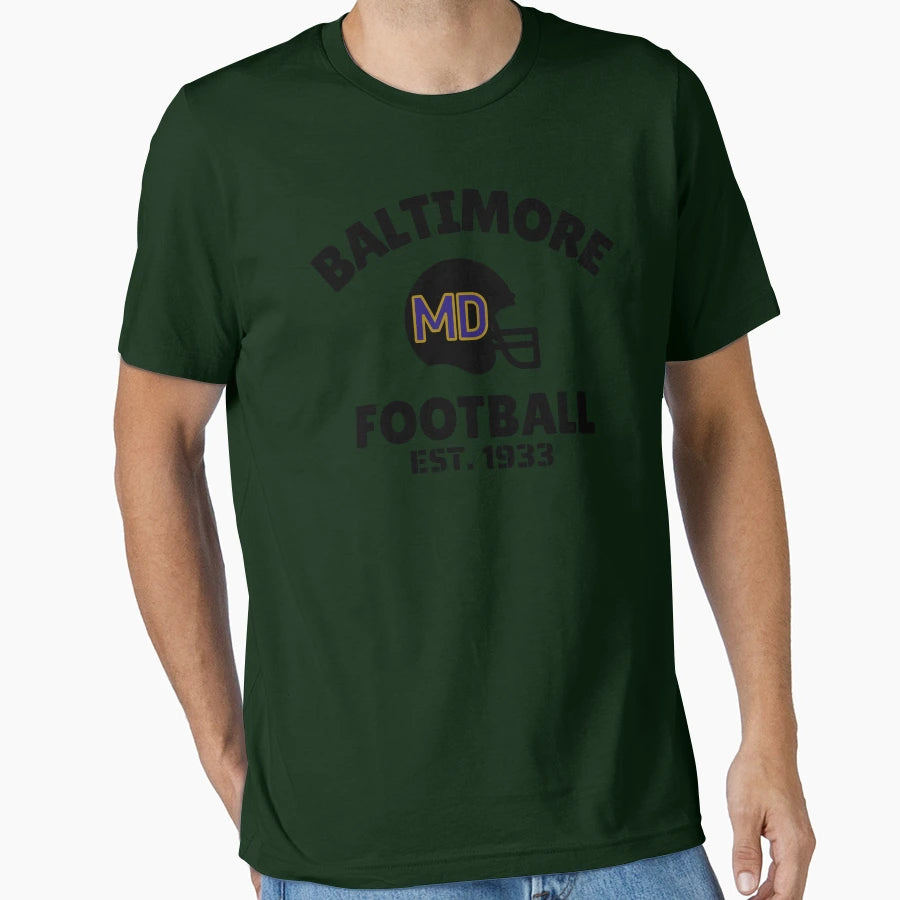 Baltimore Maryland Football Nfl T-Shirt - Aesthetic Graphic Men Women - T-Shirt, Sweatshirt, Hoodie