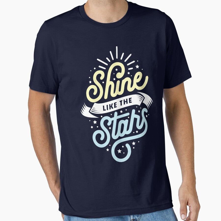 Shine Like The Stars Motivational Kindness Good Vibes - Adult & Kids T-Shirts, Sweatshirts & Hoodies apparel design preview 1
