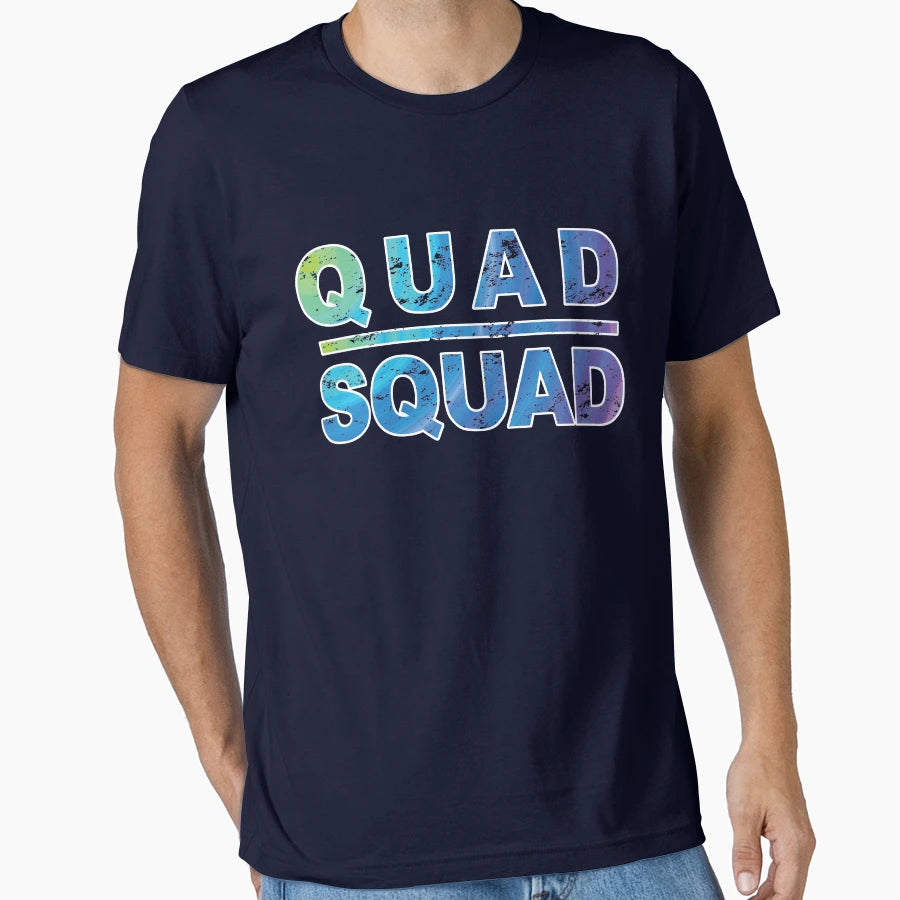 Quad Squad Gym Motivation T-Shirt - Aesthetic Graphic for Adults - T-Shirt, Sweatshirt, Hoodie