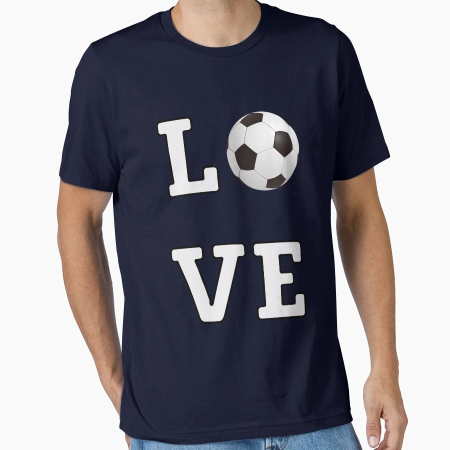 Love Soccer Football T-Shirt - Custom Art Print Men Women - T-Shirt, Sweatshirt, Hoodie