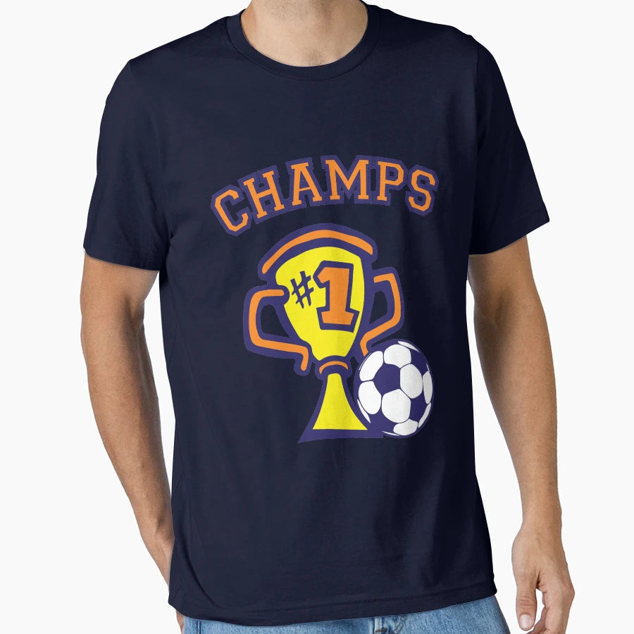 Football Cup Champs T-Shirt - Minimalist Print for Adults - T-Shirt, Sweatshirt, Hoodie