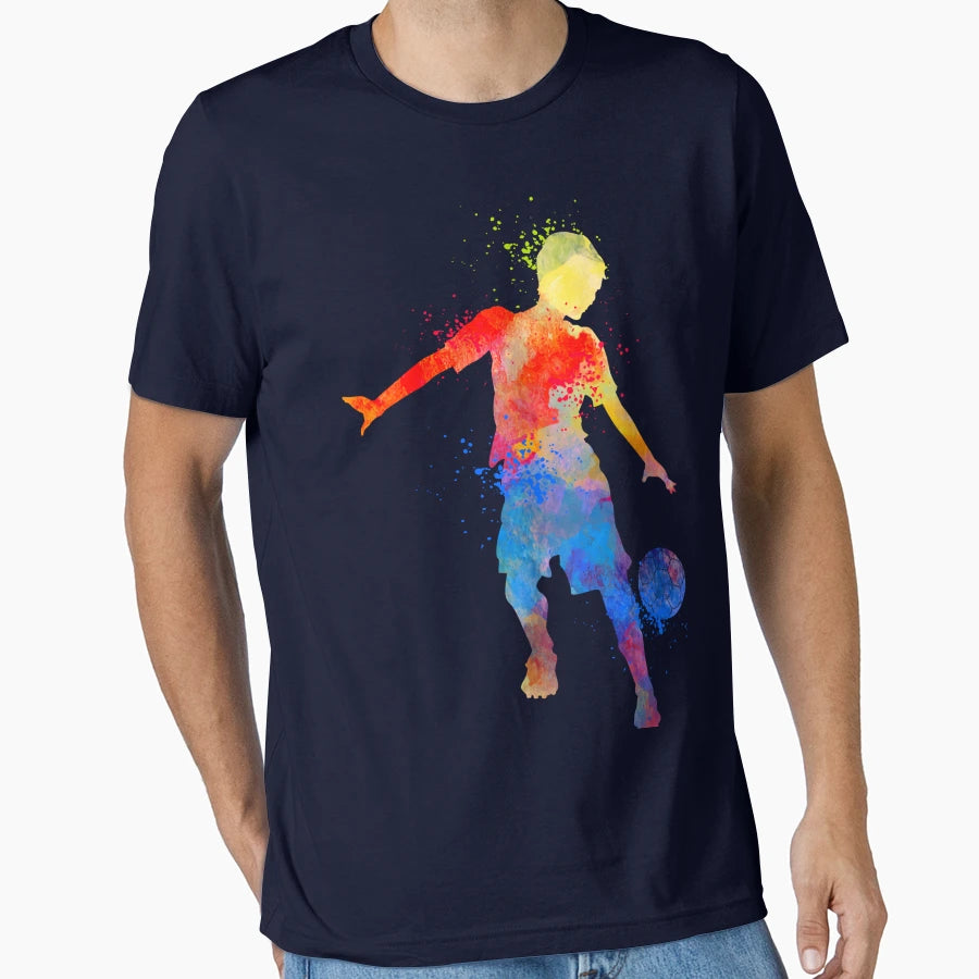 Soccer Watercolour Sports Soccer Gifts T-Shirt - Trendy Graphic Men Women - T-Shirt, Sweatshirt, Hoodie