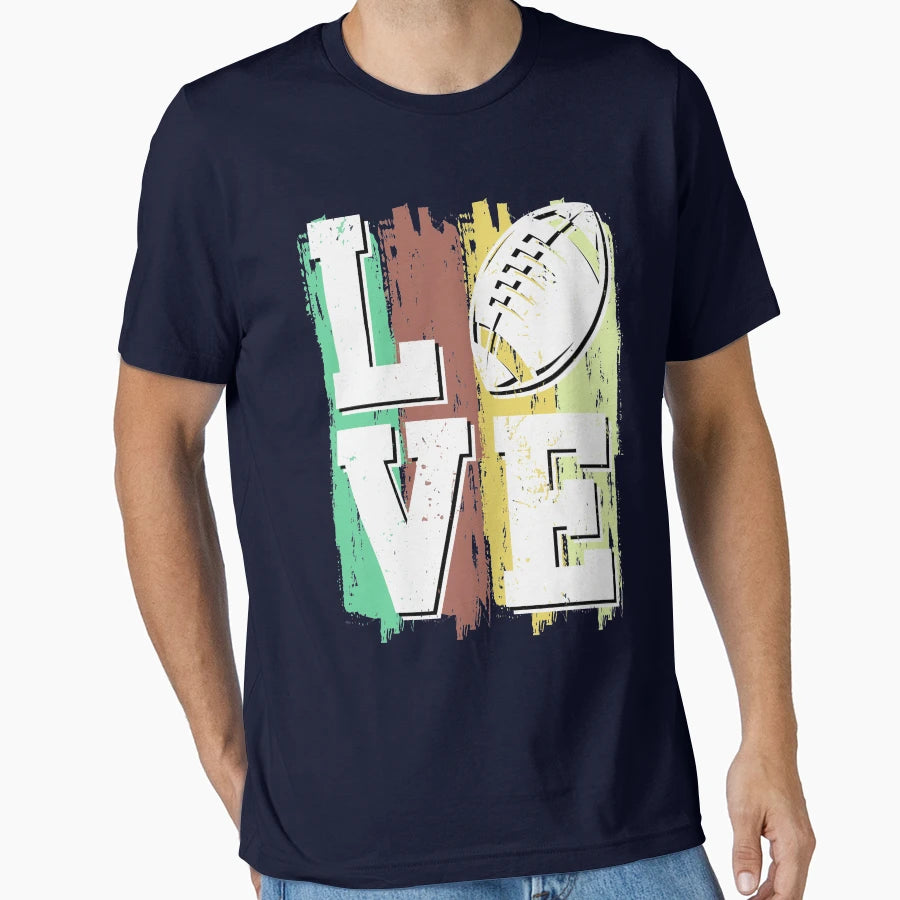 Love And Football T-Shirt - Graphic Print Men Women - T-Shirt, Sweatshirt, Hoodie