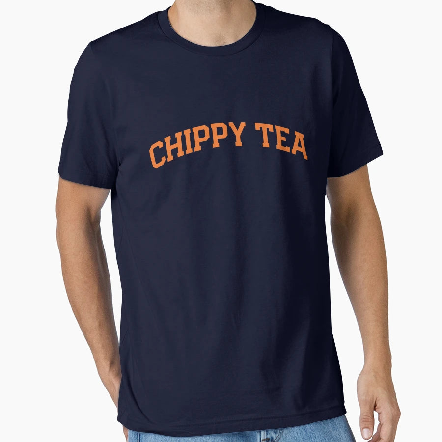 Chippy Tea Varsity Text T-Shirt - Casual Everyday Wear Men Women - T-Shirt, Sweatshirt, Hoodie