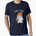 Football Game Day Ghost Halloween T-Shirt - Minimalist Print for Adults - T-Shirt, Sweatshirt, Hoodie