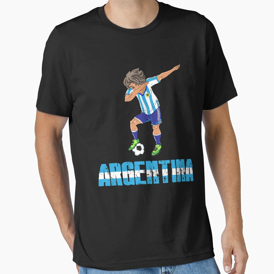 Soccer Player Dab Argentina World T-Shirt - Custom Art Print Unisex - T-Shirt, Sweatshirt, Hoodie
