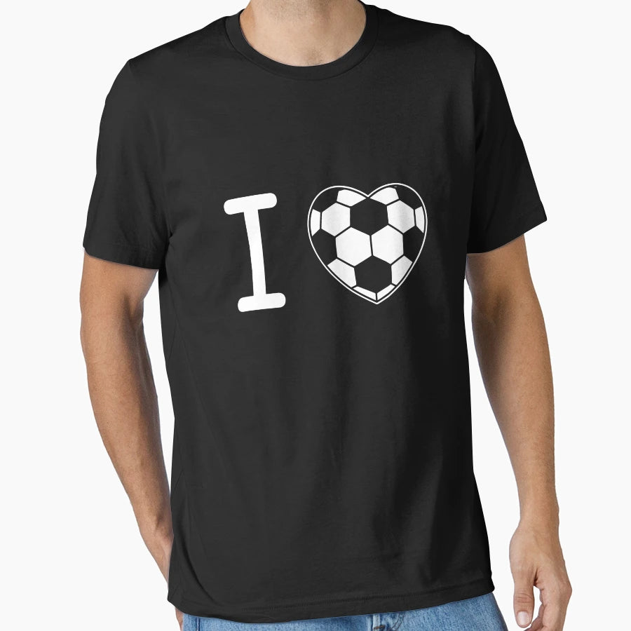 Football Soccer Heart Soccer Ball T-Shirt - Streetwear Style Unisex - T-Shirt, Sweatshirt, Hoodie