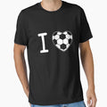 Football Soccer Heart Soccer Ball T-Shirt - Streetwear Style Unisex - T-Shirt, Sweatshirt, Hoodie