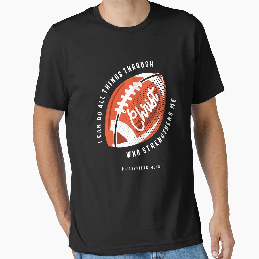 Christian Football Religious T-Shirt - Novelty Apparel for Adults - T-Shirt, Sweatshirt, Hoodie