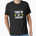 Gym Workout motivation Quote Design is best therapy - Adult & Kids T-Shirts, Sweatshirts & Hoodies apparel design preview 1