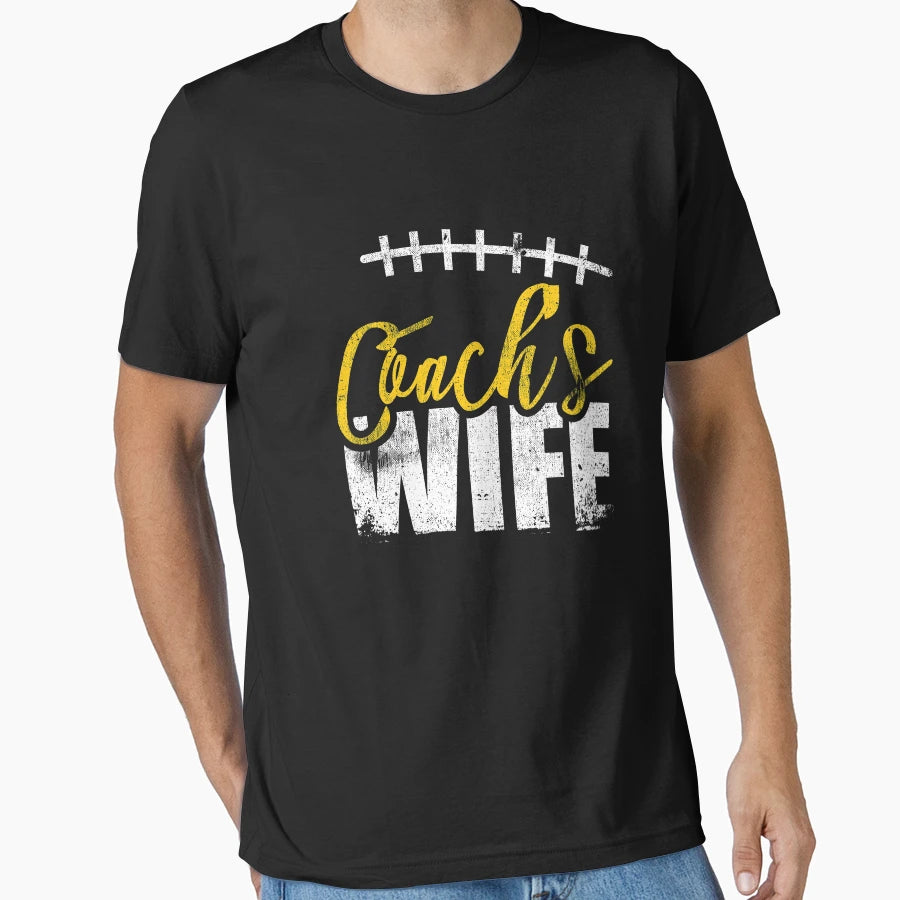 Coachs Wife Football Sport T-Shirt - Fun Novelty Design for Adults - T-Shirt, Sweatshirt, Hoodie