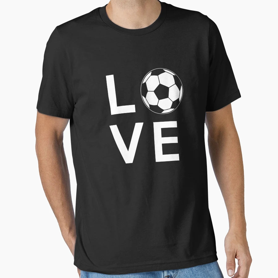 Football Soccer Love T-Shirt - Minimalist Print Unisex - T-Shirt, Sweatshirt, Hoodie