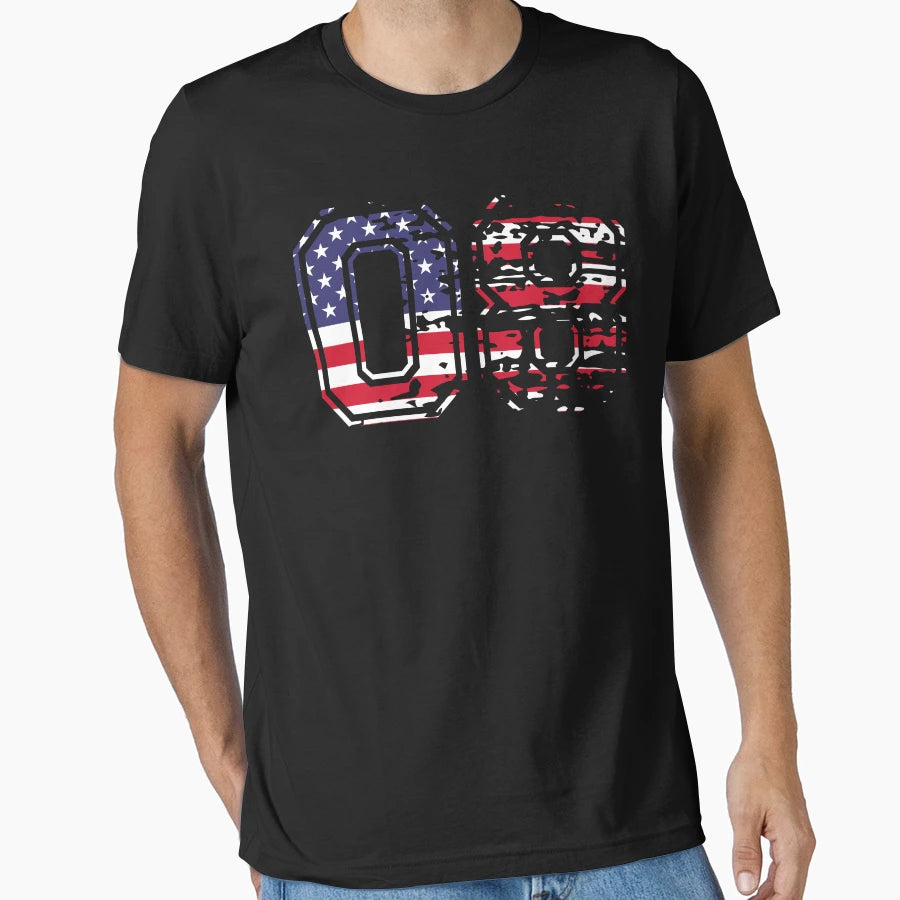 08 American Football Number Usa T-Shirt - Fun Novelty Design Men Women - T-Shirt, Sweatshirt, Hoodie