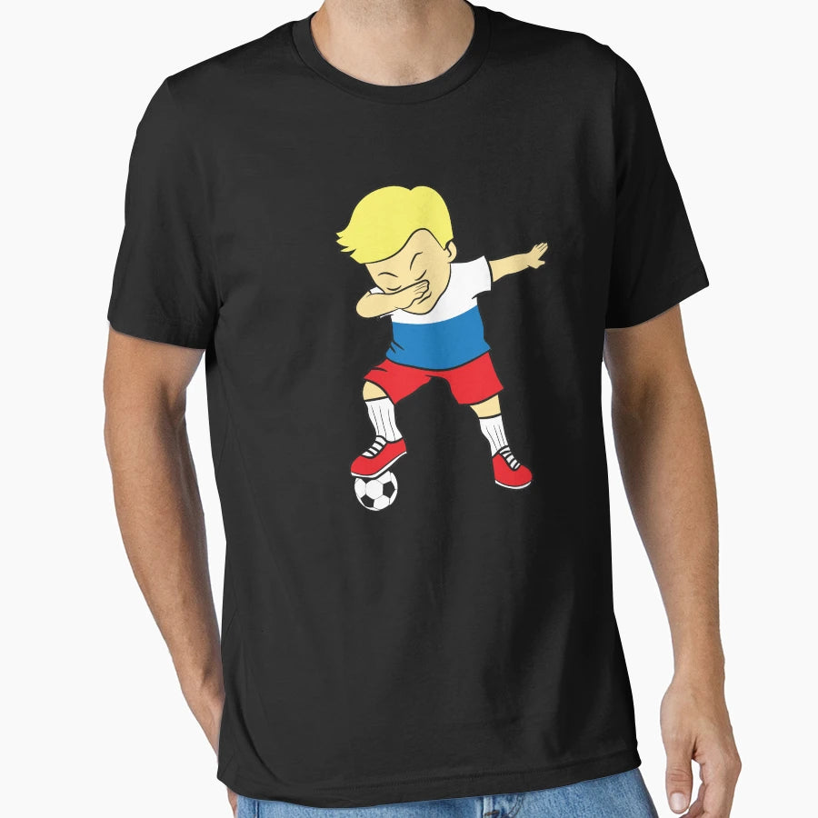 Soccer Player Russia Jersey Dab T-Shirt - Minimalist Print for Adults - T-Shirt, Sweatshirt, Hoodie