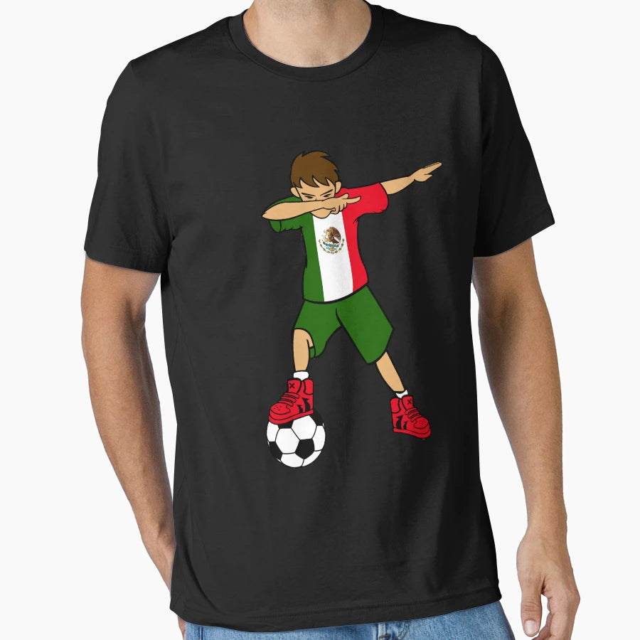 Dabbing Soccer Artwork Mexico Mexican T-Shirt - Streetwear Style Men Women - T-Shirt, Sweatshirt, Hoodie