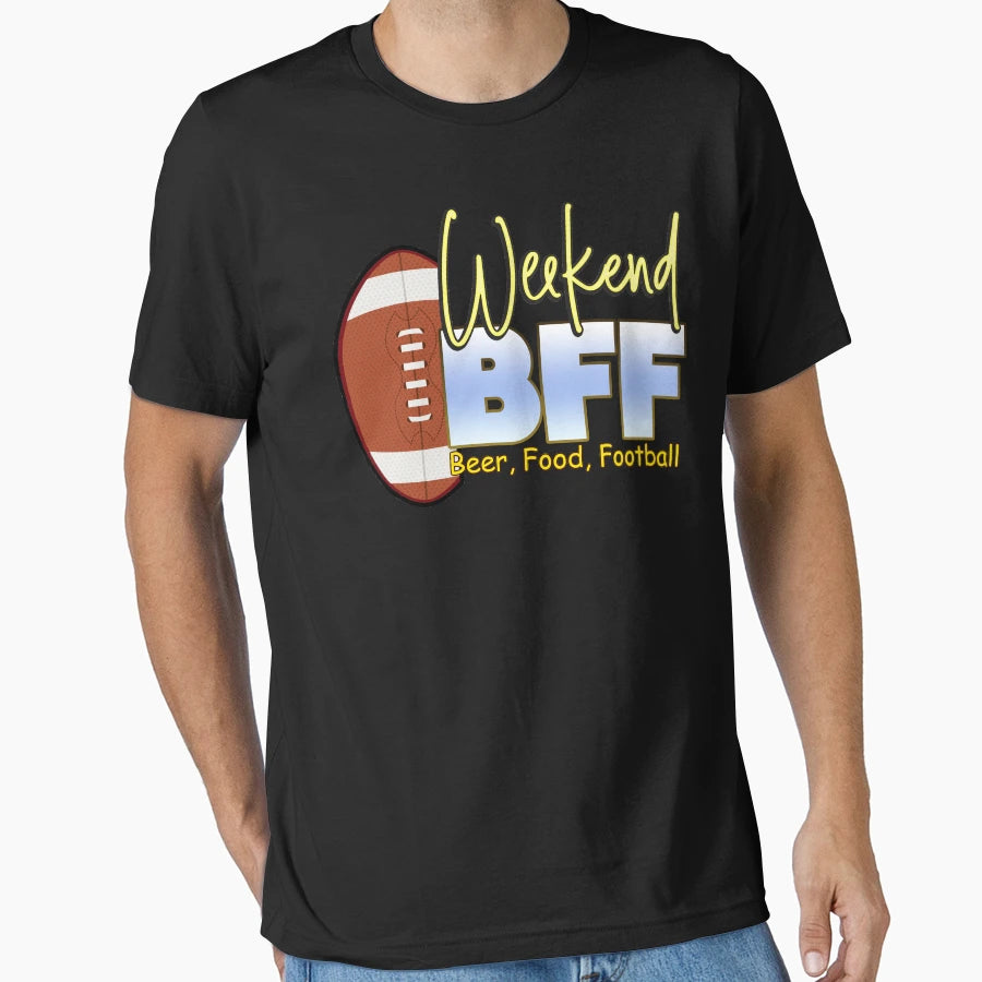 Bff Beer Food Football Lovers Gifts T-Shirt - Trendy Graphic Men Women - T-Shirt, Sweatshirt, Hoodie