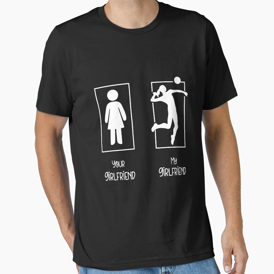 Your Girlfriend Vs My Girlfriend T-Shirt - Minimalist Print for Adults - T-Shirt, Sweatshirt, Hoodie