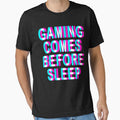 GAMER GAMING COMES BEFORE SLEEP TRIPPY 3D by - Adult & Kids T-Shirts, Sweatshirts & Hoodies apparel design preview 1