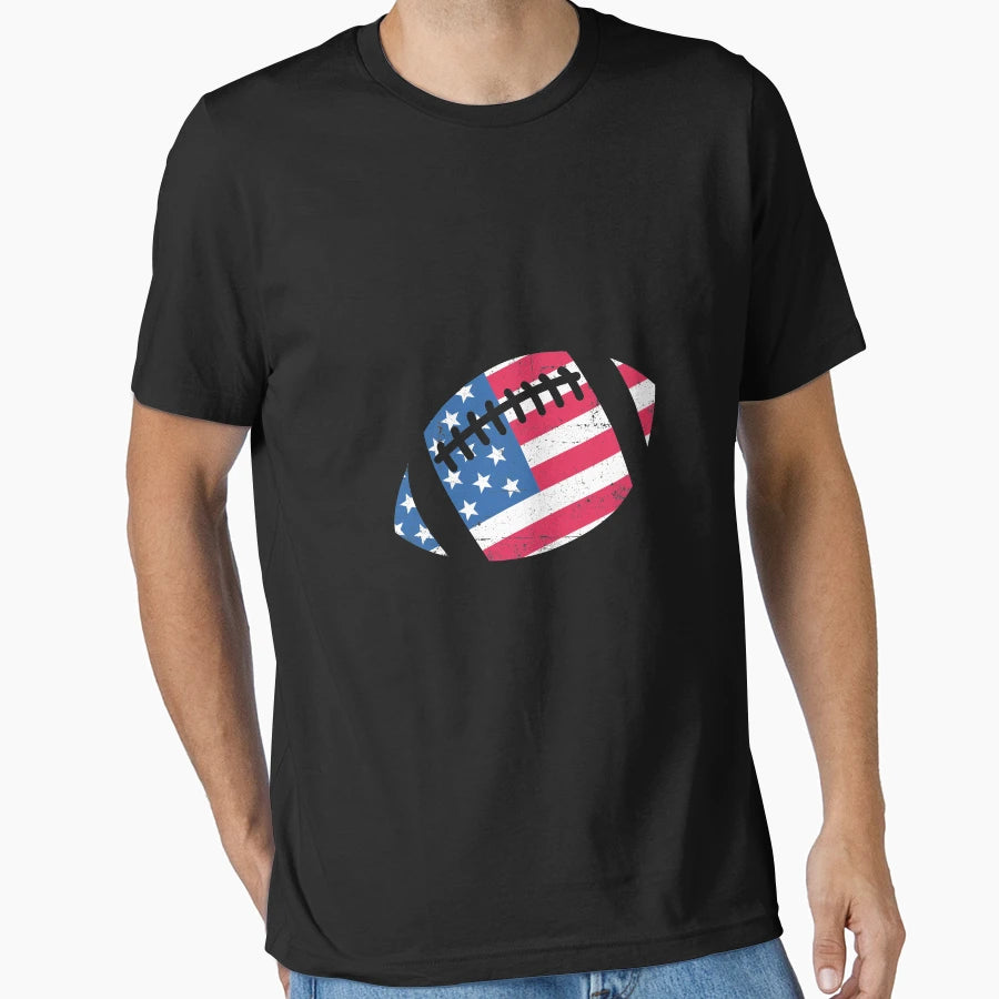 American Football 4Th July Usa Flag T-Shirt - Streetwear Style for Adults - T-Shirt, Sweatshirt, Hoodie