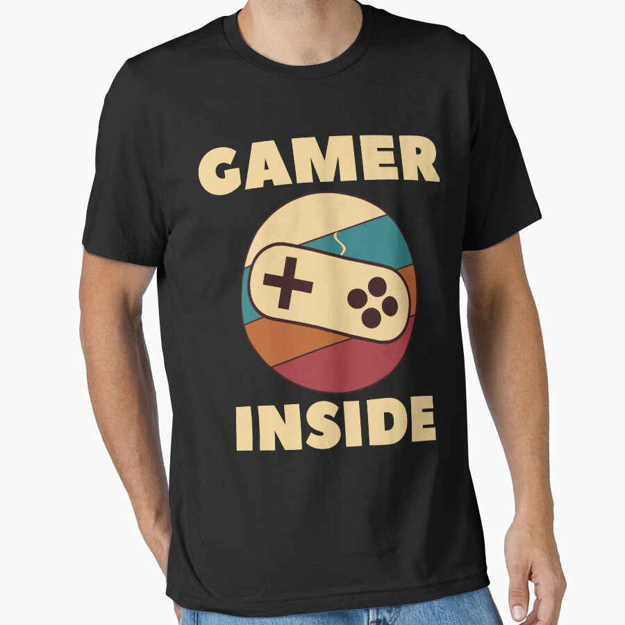 Show Your Gaming Passion with Gamer Inside Design by - Adult & Kids T-Shirts, Sweatshirts & Hoodies apparel design preview 1