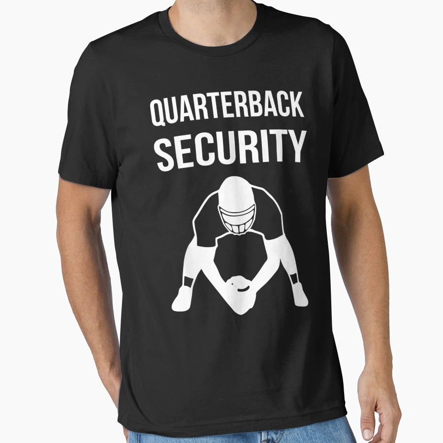 Funny Player Quarterback Security T-Shirt - Fun Novelty Design for Adults - T-Shirt, Sweatshirt, Hoodie