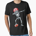 Dabbing Skeleton Football T-Shirt - Casual Everyday Wear for Adults - T-Shirt, Sweatshirt, Hoodie