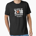 Class 2018 Senior Varsity Football T-Shirt - Minimalist Print Men Women - T-Shirt, Sweatshirt, Hoodie