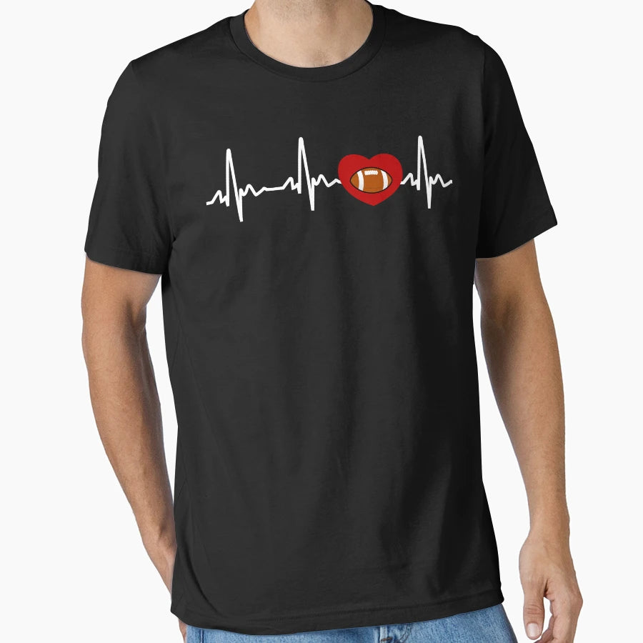 My Heart Beats Football T-Shirt - Streetwear Style for Adults - T-Shirt, Sweatshirt, Hoodie
