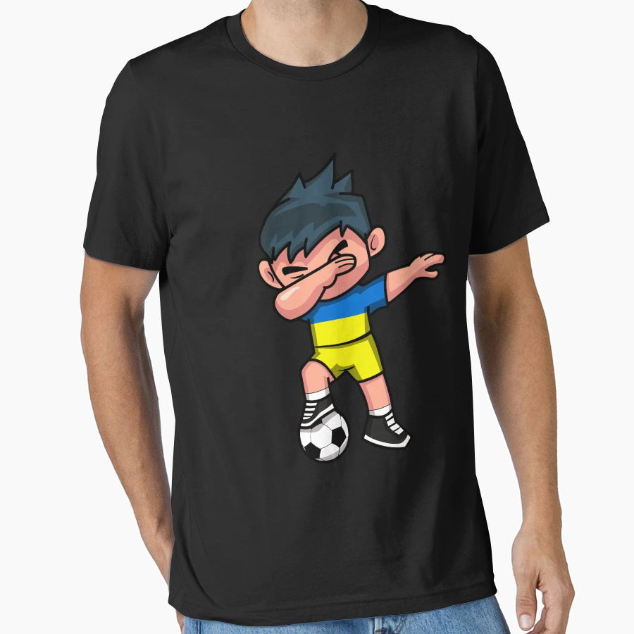 Soccer Dabbing Ukraine T-Shirt - Fun Novelty Design for Adults - T-Shirt, Sweatshirt, Hoodie