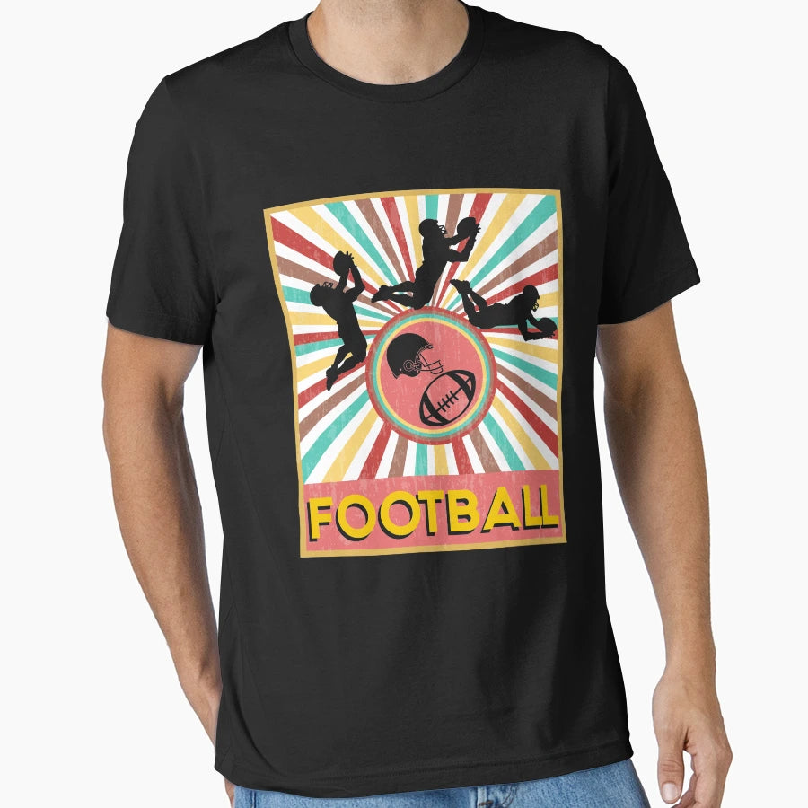 70S Football T-Shirt - Minimalist Print Men Women - T-Shirt, Sweatshirt, Hoodie