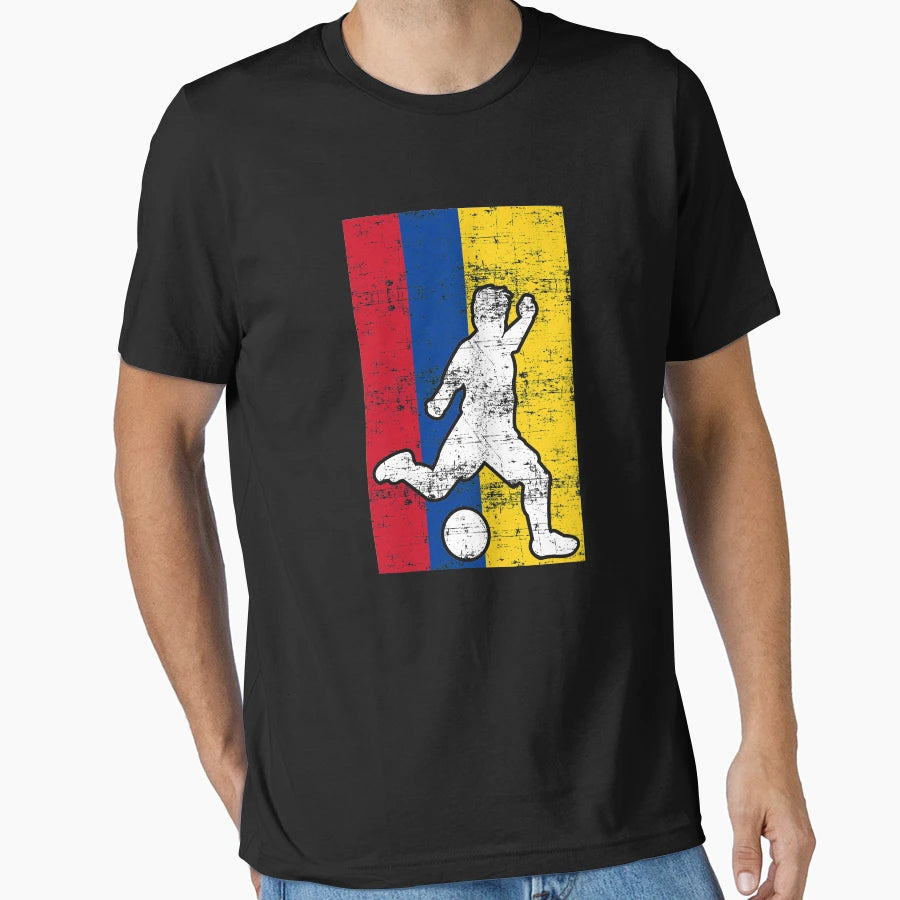 Colombia Flag Soccer Player T-Shirt - Fun Novelty Design Unisex - T-Shirt, Sweatshirt, Hoodie