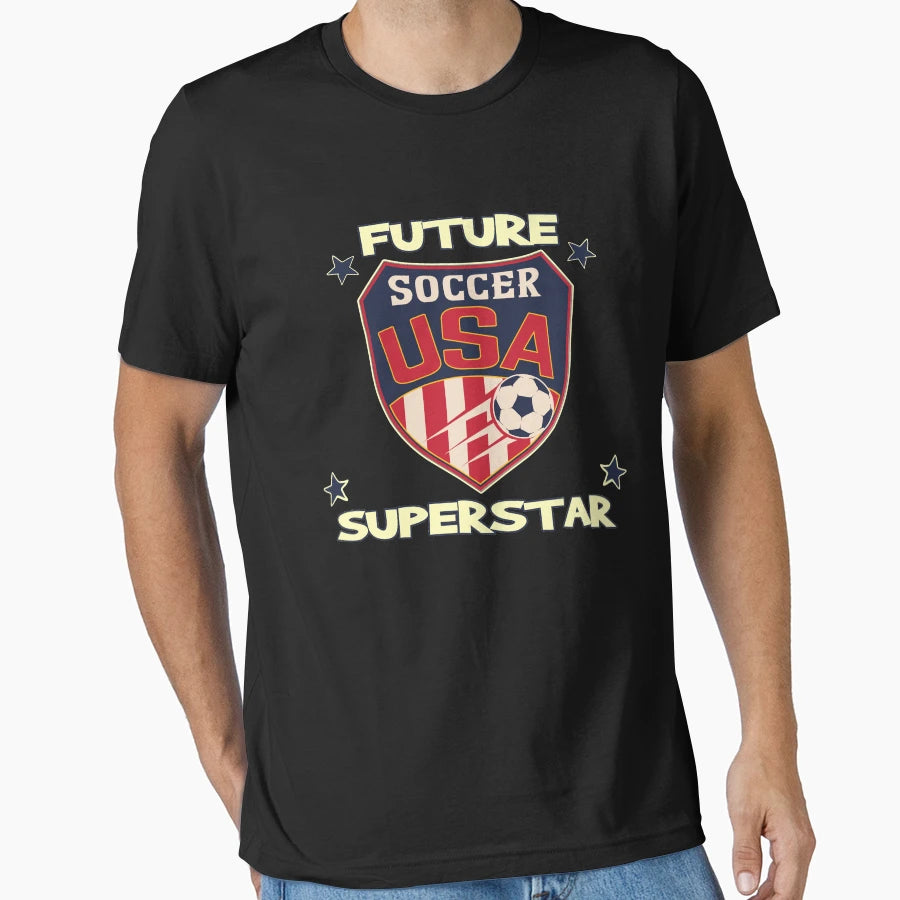 Future Soccer Superstar Usa Logo T-Shirt - Custom Art Print Men Women - T-Shirt, Sweatshirt, Hoodie
