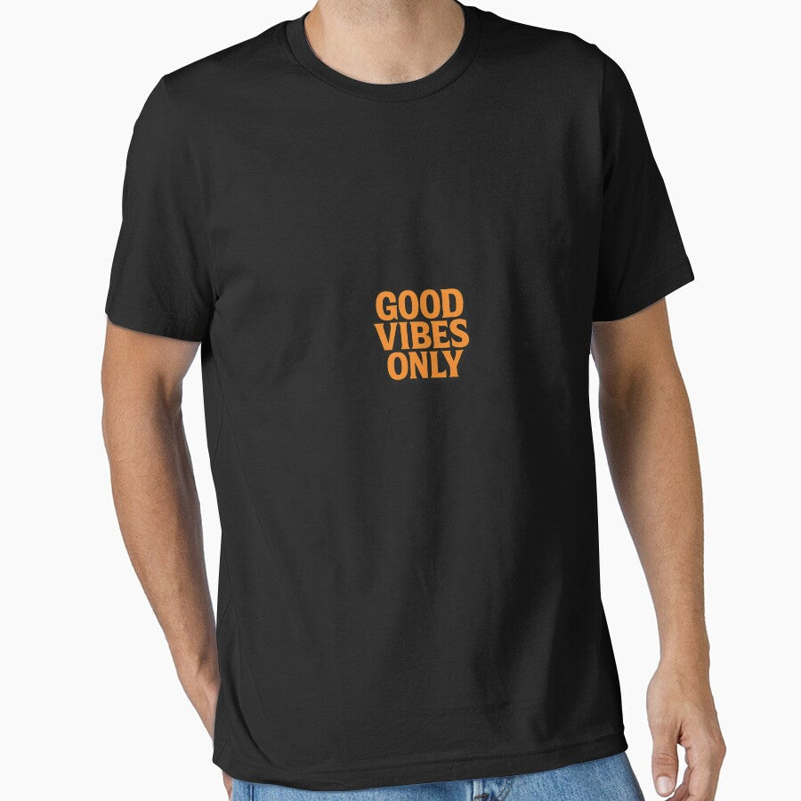Good Vibes Only Bold Minimal Typography Design by - Adult & Kids T-Shirts, Sweatshirts & Hoodies apparel design preview 1