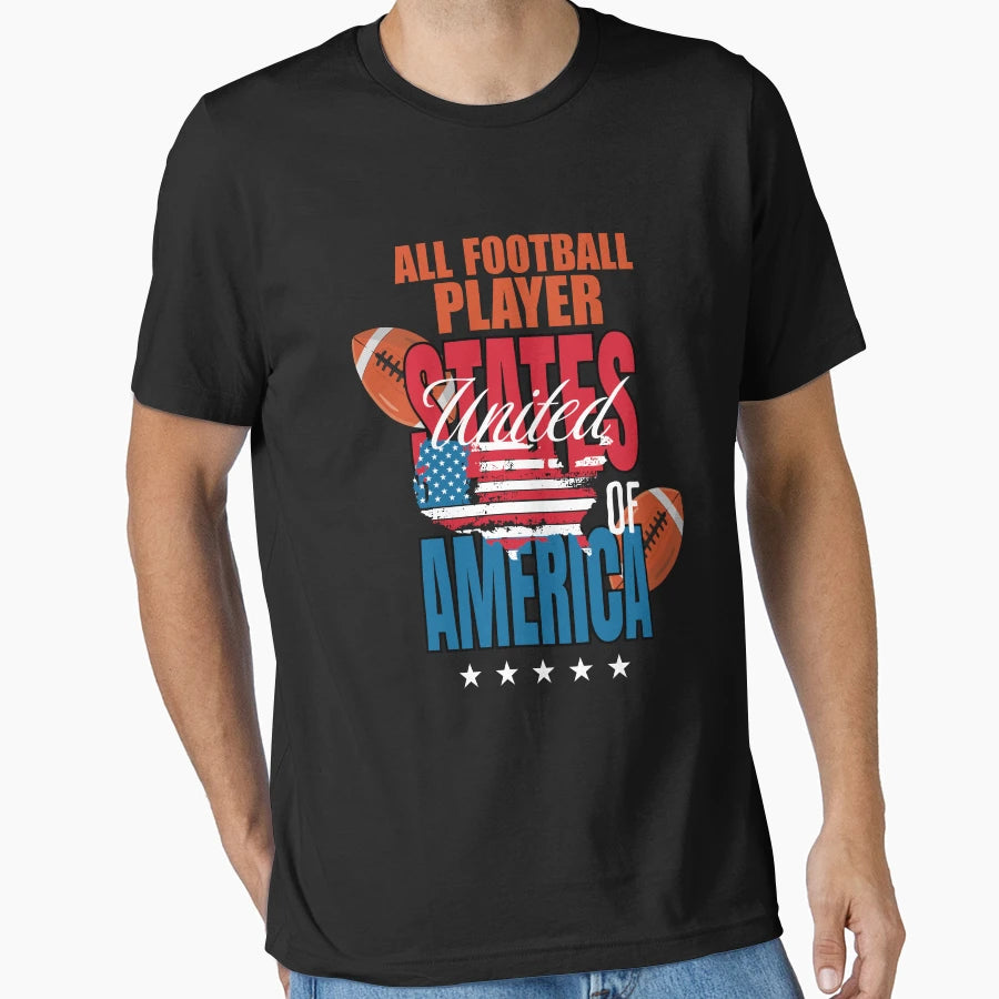 All Football Player United States T-Shirt - Streetwear Style Men Women - T-Shirt, Sweatshirt, Hoodie
