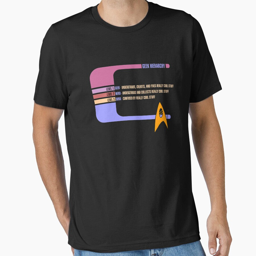 Geek Hierarchy by Mark McCoy - Adult & Kids T-Shirts, Sweatshirts & Hoodies apparel design preview 1