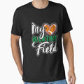 My Heart Is Field Football Sport T-Shirt - Minimalist Print Men Women - T-Shirt, Sweatshirt, Hoodie