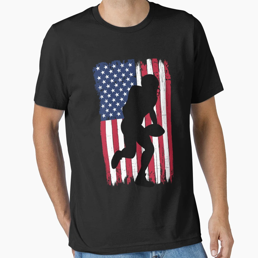 Football American Flag Usa Patriot T-Shirt - Streetwear Style for Adults - T-Shirt, Sweatshirt, Hoodie