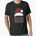Bro Plaid Santa Plaid Red Family T-Shirt - Minimalist Print Unisex - T-Shirt, Sweatshirt, Hoodie