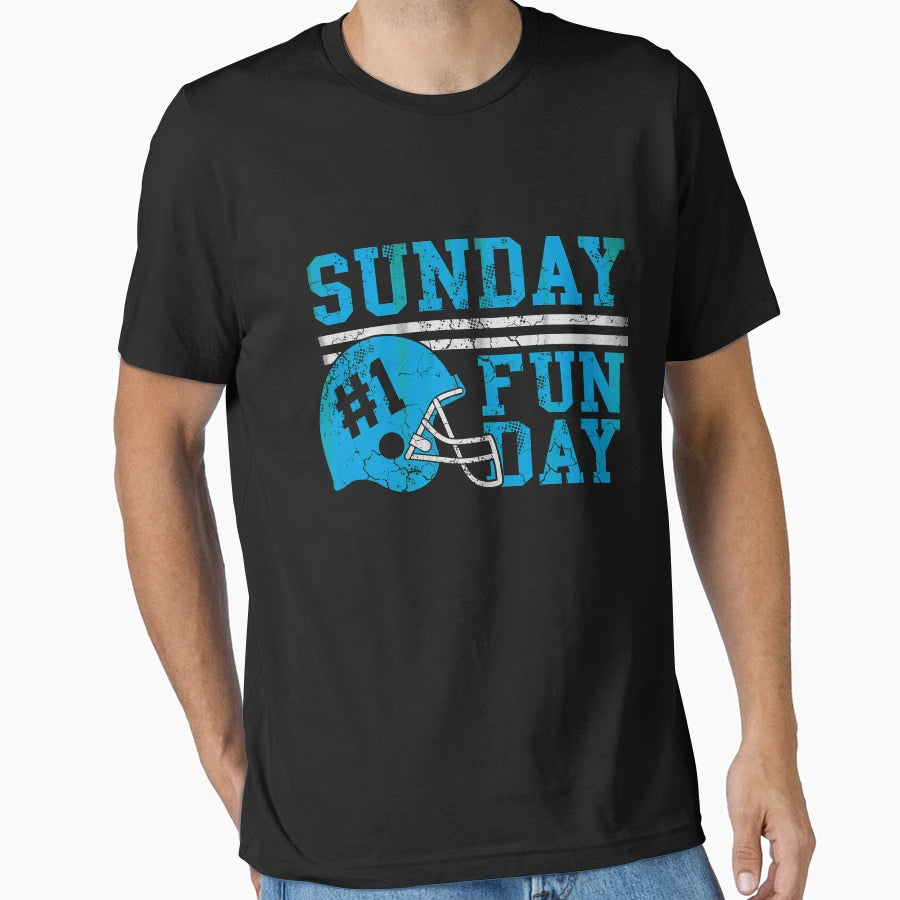 Sunday Funday Football Helmet T-Shirt - Streetwear Style Men Women - T-Shirt, Sweatshirt, Hoodie