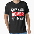 GAMING GAMERS NEVER SLEEP by ShirtWreck - Adult & Kids T-Shirts, Sweatshirts & Hoodies apparel design preview 1