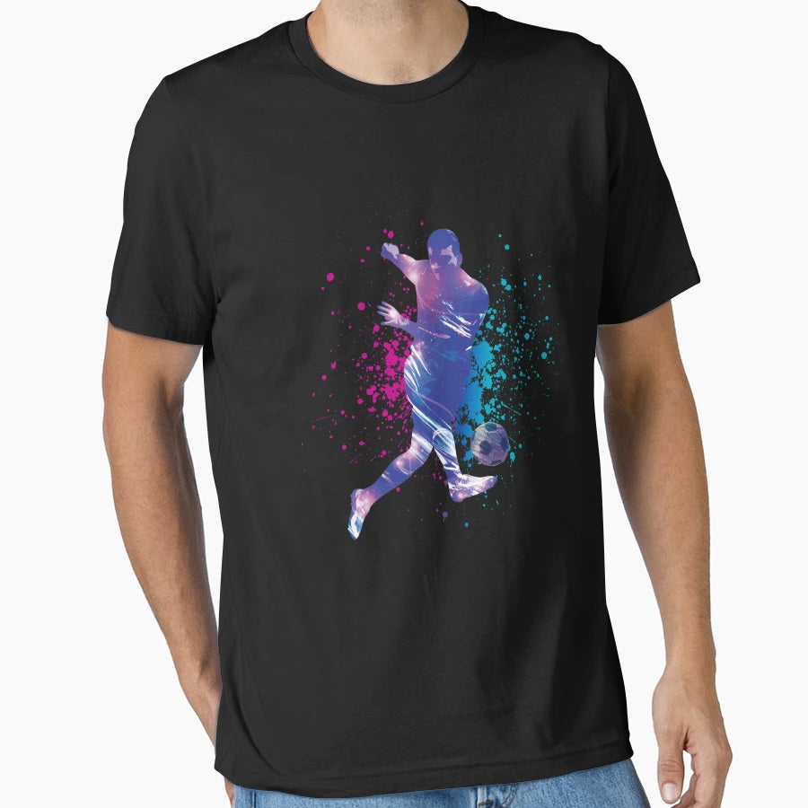 Rainbow Soccer Player Sports Team T-Shirt - Novelty Apparel for Adults - T-Shirt, Sweatshirt, Hoodie