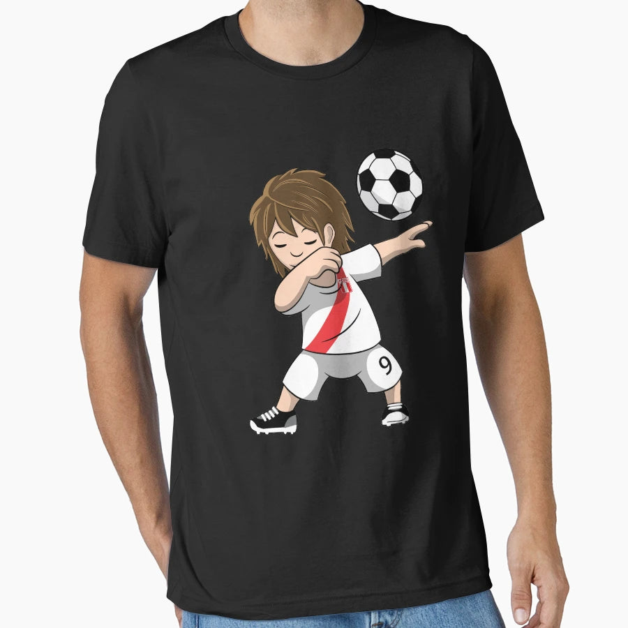 Peru Shirts Peru Dabbing Jersey Gift T-Shirt - Custom Art Print Men Women - T-Shirt, Sweatshirt, Hoodie
